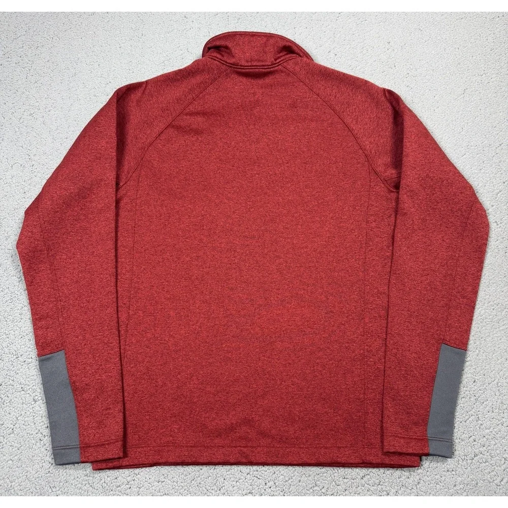 The North Face Pullover Mens Small Red 1/4‎ Zip Long Sleeve Fleece Hiking Top